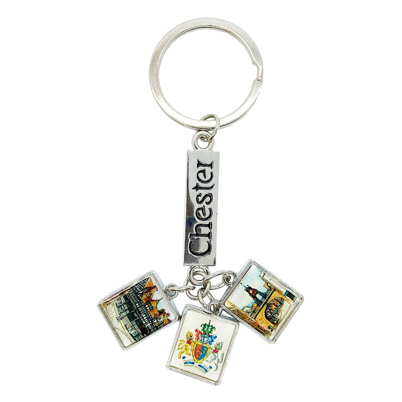 3 Charm Printed Keyring