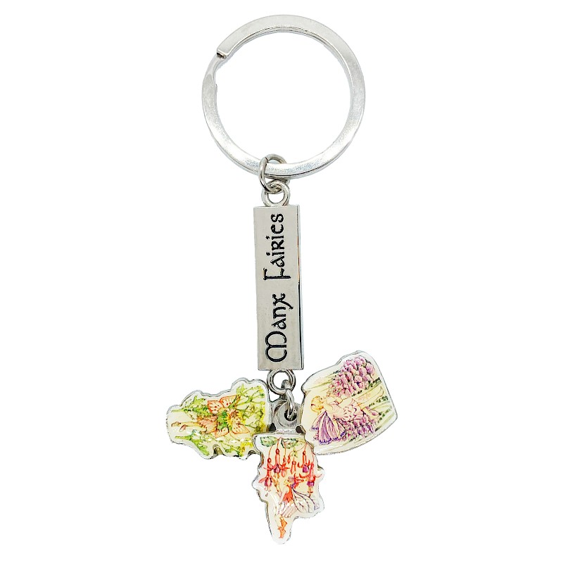 3 Charm Printed Keyring