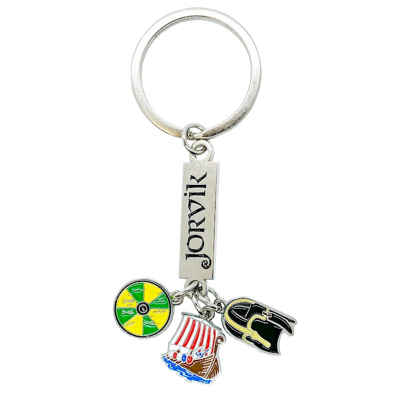 3 Charm Printed Keyring